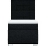 vidaXL Box spring postelja z vzmetnico črn 90x190 cm blago | Shoptok.si
