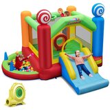Costway Napihljiv grad s toboganom 385 x 355 x 245 cm, (5000007154) | Shoptok.si