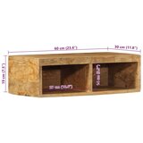 vidaXL Stenska TV omarica 60x30x19 cm trden robusten mangov les | Shoptok.si