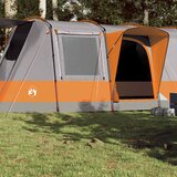 vidaXL šotor za kampiranje za 4 osebe siv in oranžen vodoodporen | Shoptok.si