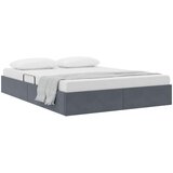  Otomanski krevet s pohranom Tamnosiva 140 x 200 cm Baršun | shoptok.hr