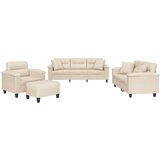  4-dijelni set sofa s jastucima bež od mikrovlakana | shoptok.hr