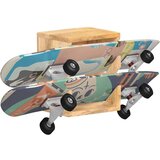  Zidni držač za skateboarde 25 x 20 x 30 cm masivno drvo manga | shoptok.hr