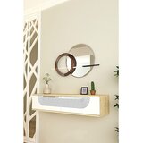 Hanah home komoda Meyra 120, 120 cm, hrast Sapphire / bela / srebrna | Eponuda.com