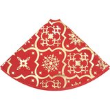  Luksuzna suknja za božićno drvce s čarapom crvena 122 cm tkanina | shoptok.hr