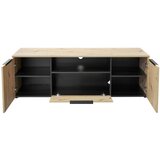 XORA nizka omarica črna, barve hrasta | Shoptok.si