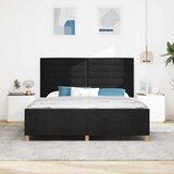  Krevetna konstrukcija s uzglavljem Crna 180 x 200 cm tkanina | shoptok.hr