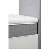 CARRYHOME POSTELJA Z VZMETNICO 140 cm x 200 cm , tekstil bela, svetlo siva | Shoptok.si