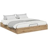  Otomanski krevet Umjetnička hrastovina 203 x 160 x 25 cm | shoptok.hr