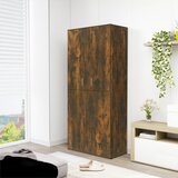 vidaXL Omarica za čevlje dimljeni hrast 80x39x178 cm konstruiran les Cene