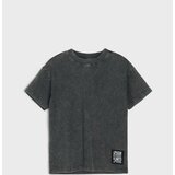 Sinsay Pamučna majica loose fit s ispranim efektom i prišivkom | shoptok.hr