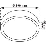 Greentech LED panel (24 W, Ø x V: 29 x 4 cm, Bela) | Shoptok.si