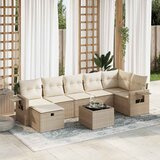  8-dijelni set vrtnih sofa od poliratana s jastucima bež | shoptok.hr