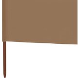  Vjetrobran sa 6 panela od tkanine 800 x 160 cm smeđe-sivi | shoptok.hr
