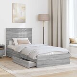  s od storage Siva Sonoma 90 x 200 cm Konstruirano drvo | shoptok.hr