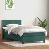 Box spring postelja z vzmetnico Temno zelena 80x210 cm žamet, (21792237) Cene