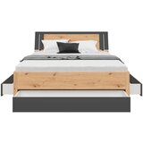 XXXL Postelja S Predali Saturn, Temno Siva, Hrast, 160x200 | Shoptok.si