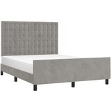  Za krevet s uzglavljem svjetlosivi 140x190 cm baršunasti | shoptok.hr
