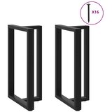  Noge za barski stol T-oblika 2 kom Crne 60x35x(100-101) cm Čelik | shoptok.hr