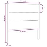  Uzglavlje smeđa boja meda 81 x 4 x 100 cm od masivne borovine | Eponuda.com