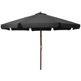  Zunanji senčnik z lesenim drogom 330 cm antraciten, (20610627) | Shoptok.si