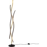 Trio Leuchten Design vloerlamp zwart met goud incl. LED dimbaar - Blaze | Shoptok.si