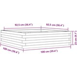  Vrtna sadilica bijela 100x100x23 cm od masivne borovine | shoptok.hr