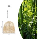  Immax 08263L - Luster PELO na sajli, 1xE27/40W/230V, prečnik 50 cm, ratan | Eponuda.com