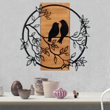  birds İn love 1 black walnut decorative wooden wall accessory Cene