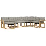 vidaXL Zunanja garnitura za sedenje 8 pcs Bela in svetlo siva, (5000282029) | Shoptok.si