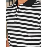 DStreet Koszulka męska polo w paski biała | Shoptok.si