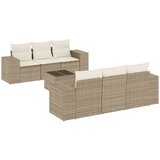  7-dijelni set vrtnih sofa od poliratana s jastucima bež 93 x 62 x 69 cm | shoptok.hr