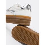 Shelvt Women's white sneakers with silver inserts | shoptok.hr