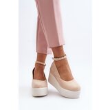 Boto Women's Wedge Espadrilles in Light Beige Malla | ePonuda.com