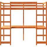  Okvir kreveta na kat bez madraca smeđi 75x190 cm od borovine | Shoptok.si