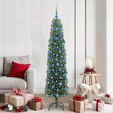 vidaXL Umestno božično drevo Zelena 180 cm PVC in Jeklo in Plastika | Shoptok.si