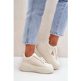PS1 Stylish sneakers on a massive platform light beige Vallexia | Shoptok.si