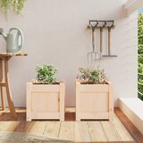  Vrtne sadilice 2 kom od masivne borovine | shoptok.hr