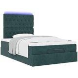  Otomanski posteljni okvir z vzmetnicami zelen 120x190cm žamet, (22053681) | Shoptok.si