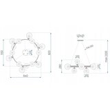 Toolight viseća stropna svjetiljka APP907-20CP | shoptok.hr