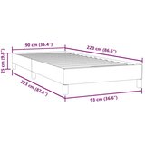 vidaXL Box spring krevet bez madracem tamnosivi 90x220 cm baršunasti | shoptok.hr