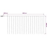  Svjetlosne zavjese 600 LED lampica Hladno bijela 600 x 300 cm | shoptok.hr