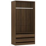 Furnova Garderobna omara rjavi hrast 100x50x200 cm inženirski les, (21930416) | Shoptok.si