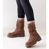 Gemre Ralia Brown Slip-On Sock Boots | ePonuda.com