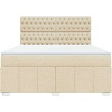  Krevet s oprugama i madracem krem 180x200 cm od tkanine | shoptok.hr