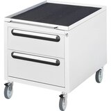 RAU Pomični predalnik, z 2 predaloma, svetlo sive barve RAL 7035, ŠxGxV 480 x 600 x 540 mm | Shoptok.si