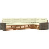  Set vanjskih sofa 5 pcs Prirodna i krem 331 x 172,5 x 73 cm | Eponuda.com