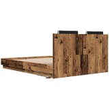  Okvir kreveta s uzglavljem s uzglavljem Staro drvo 140 x 200 cm | Eponuda.com