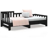  Dnevni ležaj na izvlačenje crni 90x190 cm masivna borovina | shoptok.hr