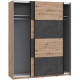 CARRYHOME Omara Z Drsnimi Vrati Raven, Barva Hrasta, Temno Siva | Shoptok.si